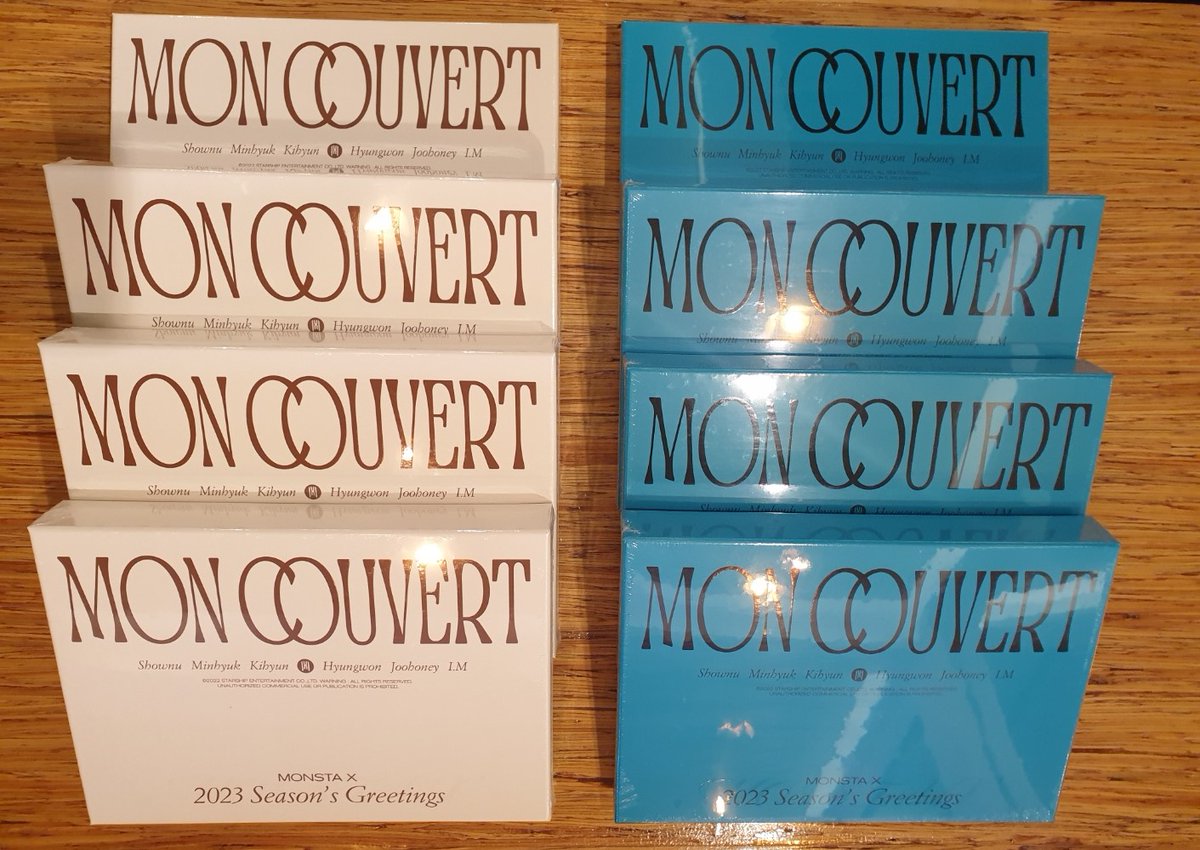 beluga_music's tweet photo. 몬스타엑스 (MONSTA X) - 2023 시즌 그리팅 : MON COUVERT
DESK CALENDAR ver. 43,000
WALL CALENDAR ver. 39,000

#BelugaMusic #벨루가뮤직 #홍대음반매장 #앨범깡  #弘大唱片店 #recordstore
#몬스타엑스 #MONSTAX #IM #셔누 #민혁 #기현 #형원 #주헌 #아이엠 #MON_COUVERT #시즌그리팅 https://t.co/JNWXyj31R9