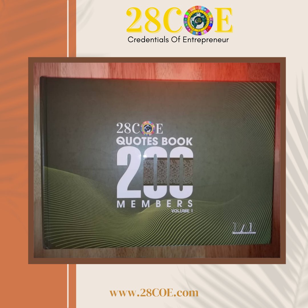 28Coe's tweet photo. Let’s get it today
Inspirational quotes from 200 successful people across globe. More volumes to come soon.
Visit : https://t.co/GMmUQmjWG1
#28COE #28COEQuotesBook #28coevideo #28colors
#28CoreValuesBook #28coequotesbookvolume1 #Groupofcompanies #28COEBooks #buy28COEBooks https://t.co/kiqmTdfOuJ