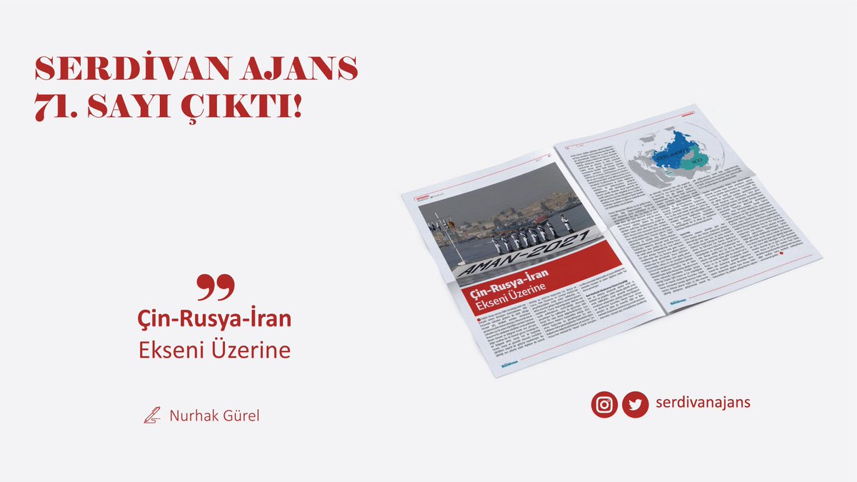 serdivanajans's tweet photo. 71. Sayı Çıktı!

“Çin-Rusya-İran Ekseni Üzerine”

@NurhakGurel Serdivan Ajans için kaleme aldı! 

https://t.co/IGjRYh8Wft adresinden ulaşabilirsiniz.

Keyifli Okumalar. https://t.co/lw6Qrj5kRk