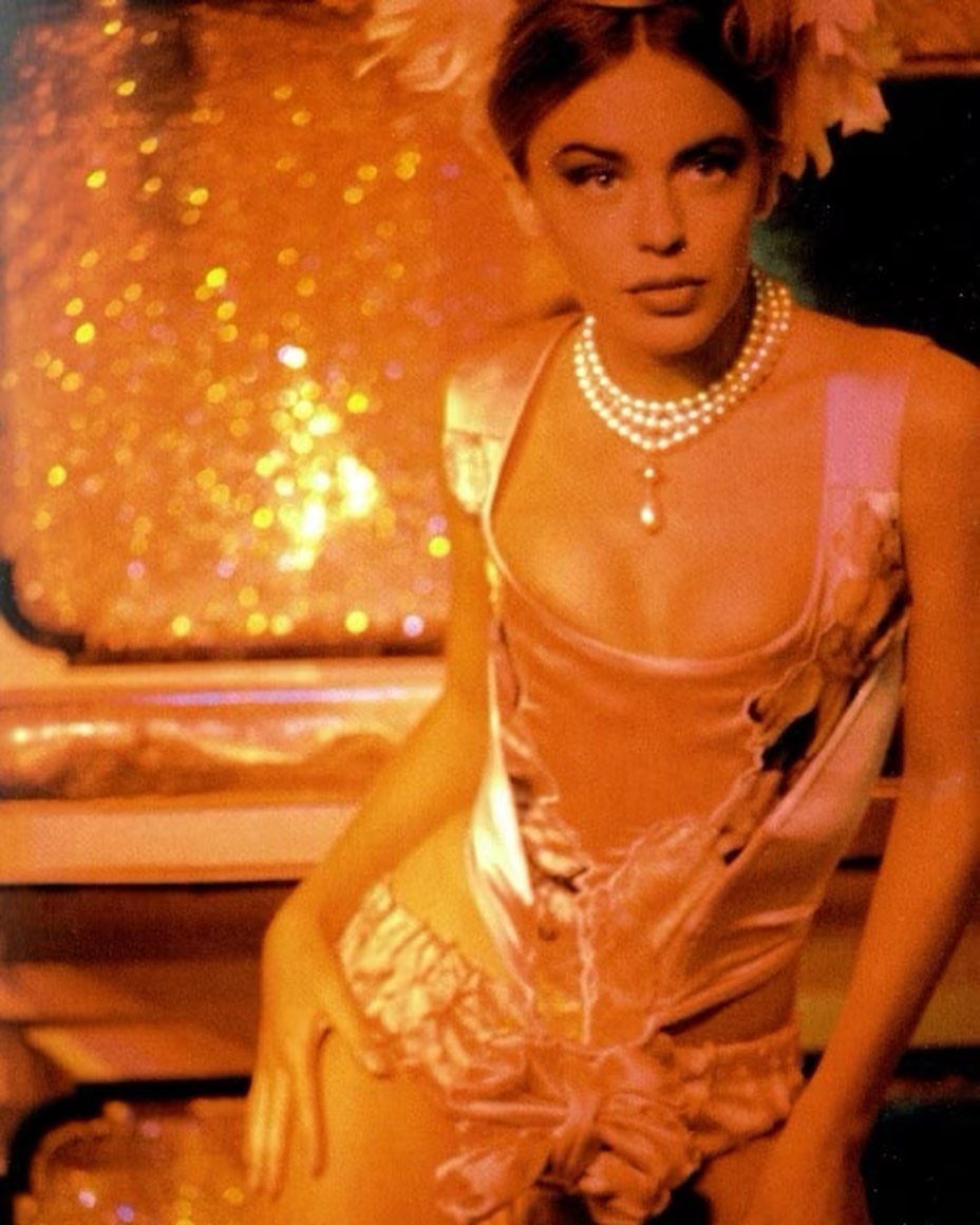 kylieminogue's tweet photo. Wearing the one and only Vivienne Westwood in the 90’s. Time spent (backwards) at Vivienne Westwood Worlds End in Chelsea, London was always a total wonder and Vivienne an absolute icon. Vale Vivienne. ❤️ (colour photos Mark Lebon, b&amp;w Katerina Jebb) https://t.co/XKZqj1IHWF