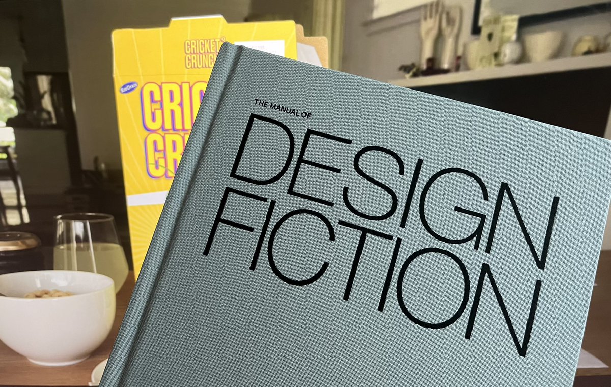 Just sitting down for breakfast and look what arrived in the mail! Congratulations to <a href="/darthjulian/">The Manual of Design Fiction</a> <a href="/fosta/">fosta</a> <a href="/fabiengirardin/">Fabien Girardin</a> <a href="/nicolasnova/">nicolasnova</a> <a href="/nearfuturelab/">Near Future Laboratory</a> It’s a fantastic read, and really meaningful addition to the practice. 🙏