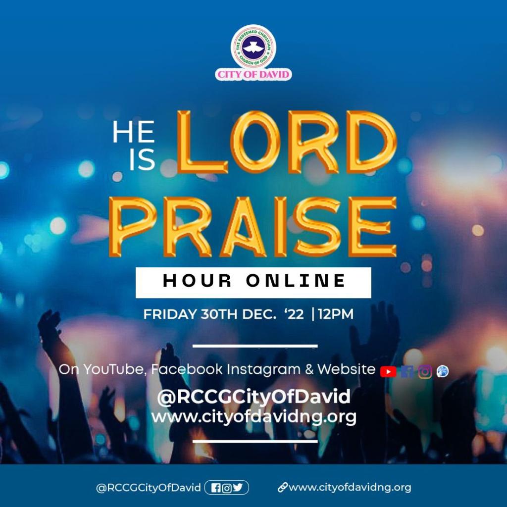 RCCGCityofDavid's tweet photo. It will be all about Praise and Worship TODAY at He Is Lord Praise Hour ONLINE Service starting from 12 noon.
STREAM:
https://t.co/hNQufxQJG9
https://t.co/6hQzOv6YMv
https://t.co/55xZHkth7F
#CODOnline
#MercyAndFavour https://t.co/gppKObaGM7