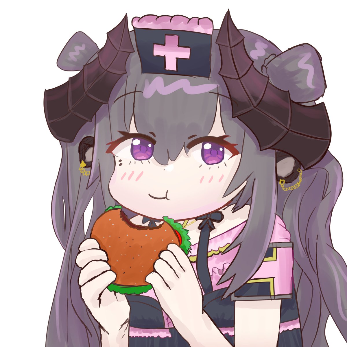 Lisa eats da burger like Jerma eats da burger like a anime girl
 #chikafujillust