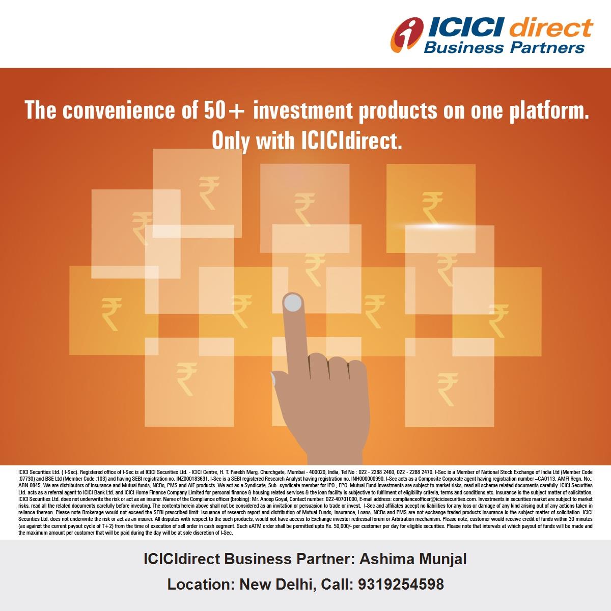MunjalMohit9870's tweet photo. To Start your Investment journey click on the link and open a Free Demat Account
.
https://t.co/UFT8dnjxUQ
.
#ICICIdirect #ICICIdirectkaro #finance #investment #investing101 #stockmarketindia #optionstrading #optionstrader #EasyOptions #wealth #directusinvestments #demataccount https://t.co/UEmJ9y8wcn