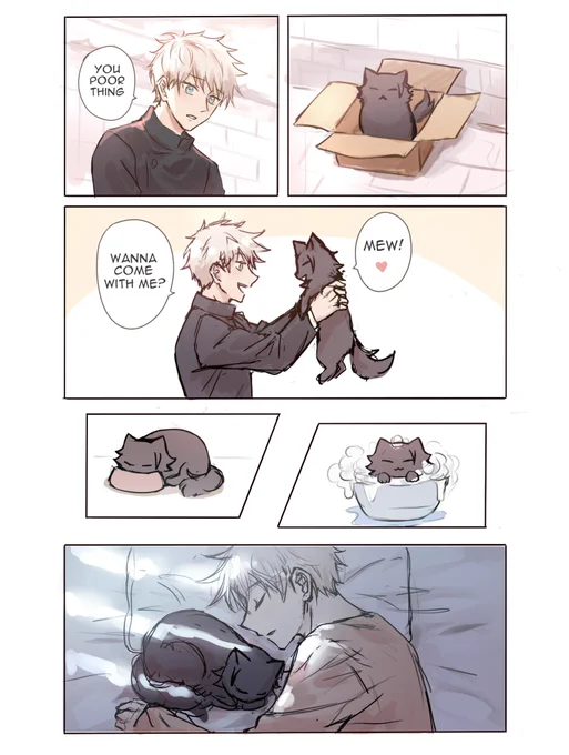 Gojo adopts a cat(?) 