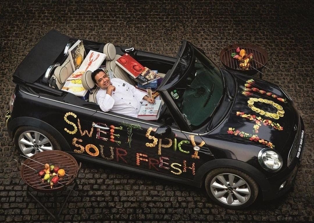 A flavourful ride indeed.. my favourite car… my favourite books… and me #food #foodie #manishmehrotra #chefspecial #chefmanishmehrotra #yummy #car #ride #vegetables #cars #chef #chefspecial #tasty #delicious @IndianAccentNYC @comorin_in