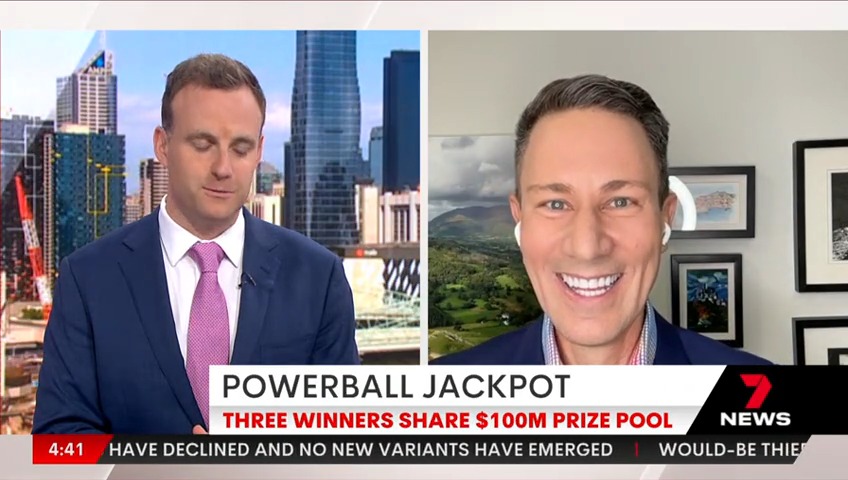 Three lucky Australians have shared in a $100 million jackpot, taking out the top prize in last night's bumper Powerball. Matt Hart from @theLott joins @BlakeJohnson now to tell us about the winners. https://t.co/5zYfOfGqUb #7NEWS https://t.co/JpmxeSj9Jy