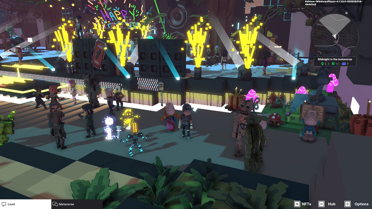 methanolku's tweet photo. @TheSandboxGame @steveaoki @TheOfficialA7X @suecothechild @ParisHilton @deadmau5 @blond_ish Celebrating the end of the year in @TheSandboxGame Metaverse! ✨🎇 https://t.co/5nbEU2aRTD
