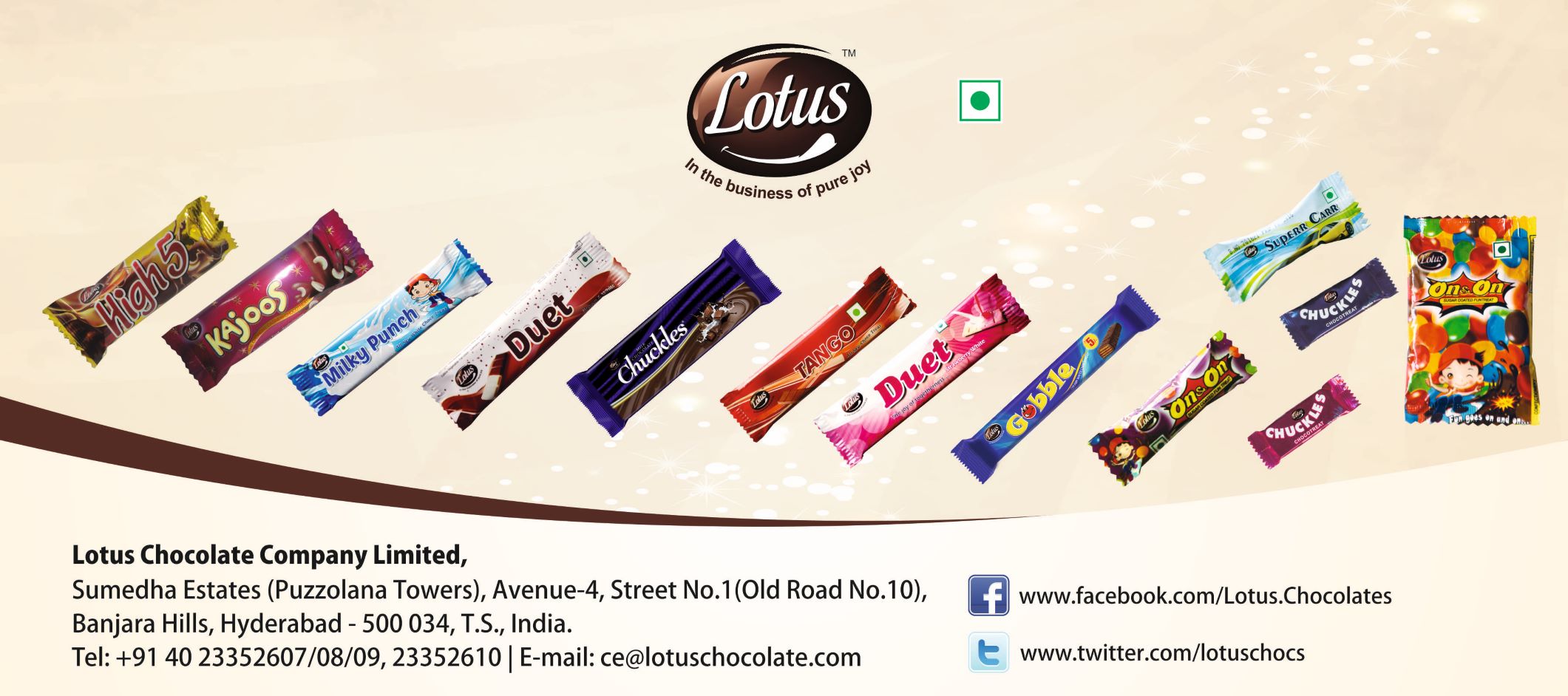 Reliance Consumer Products Ltd. to Acquire 51% Controlling Stake In Lotus Chocolate Company Ltd