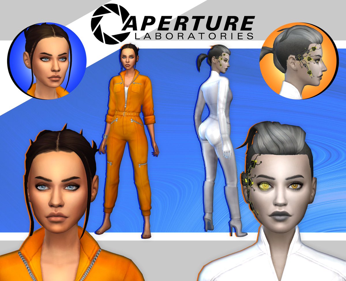 vaniansimz's tweet photo. been gone ages but i still lurk.
chell and glados from portal! i am so pleased with chell's genetics i think she's quite similar to OG chell (more so P2 model) https://t.co/ZI4ORHYMOd