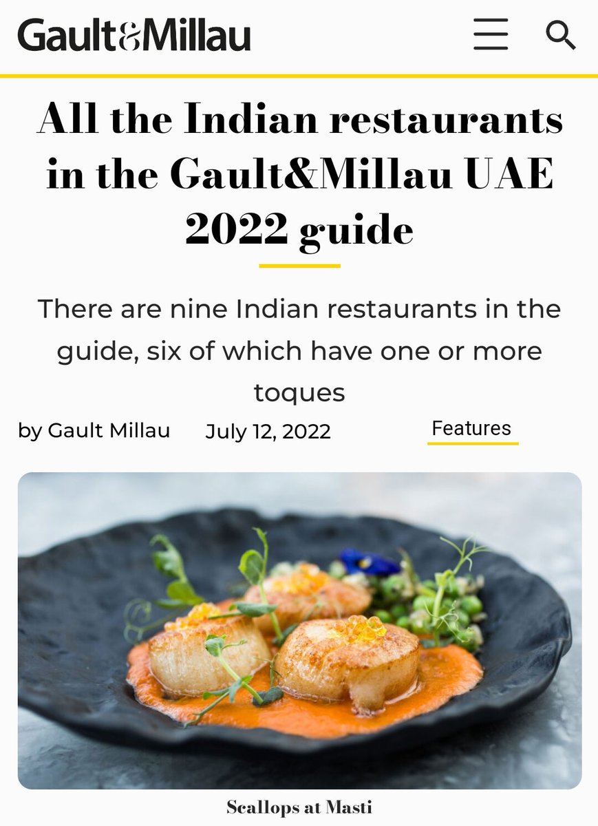 PrashantC1815's tweet photo. #2022recap๐ Scallops at Masti - my dish photo featured on the Gault&Millau website article in July 2022
#gaultmillauuae #GaultMillau #chef #prashantchipkar https://t.co/iFLhcjkeAa
