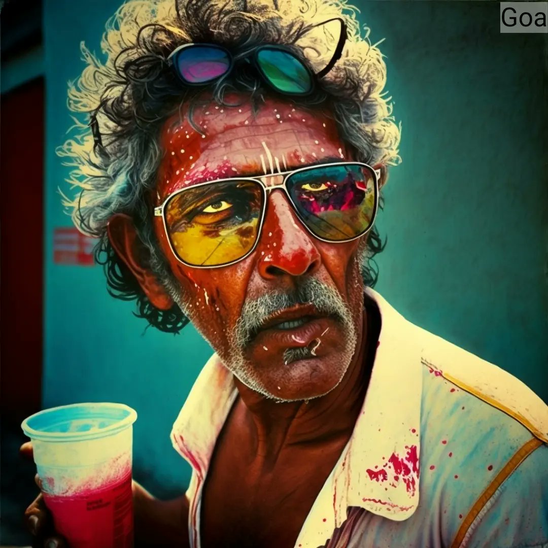 markfernandesss's tweet photo. Someone posted these #stereotypes of #Goa locals created by AI. Both look drunk and high on weed. Unfortunately, these are not how the locals look like, but these are the typical #tourists who come from North India. https://t.co/lJY4xs4yBv