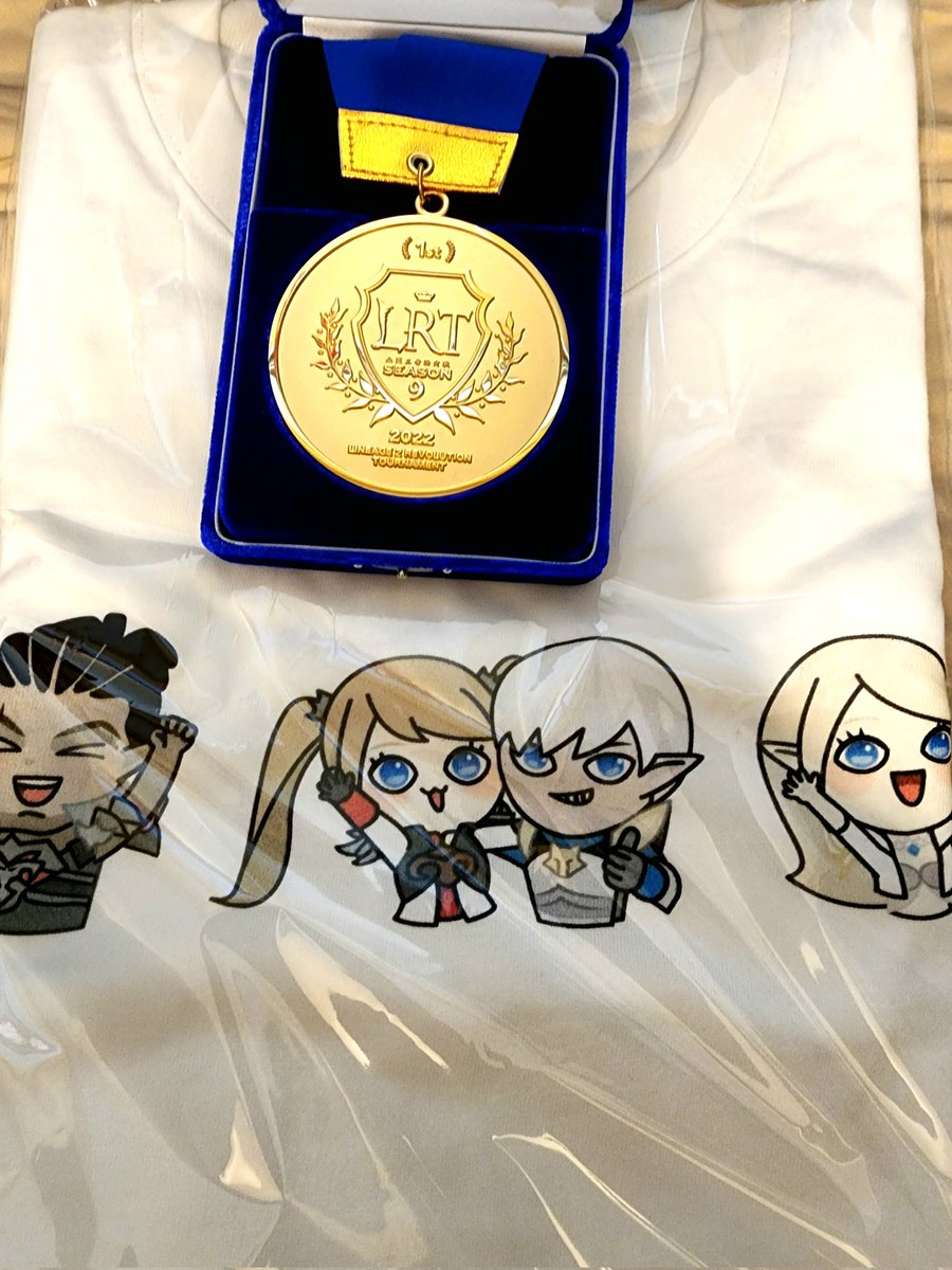 matudo_no_'s tweet photo. 我が家にも例のブツが到着しました👕🏅
#リネレボ
#LRT9 https://t.co/P74ozEQKoH