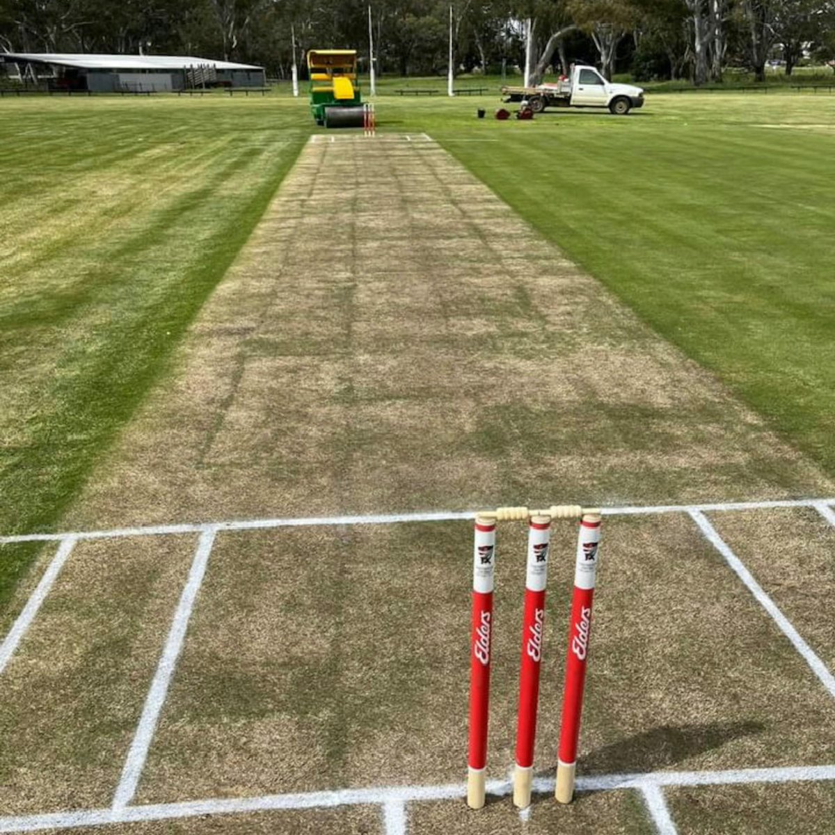 The Mentay 3000 has found its new home at the @Castertoncricketclub this week.

With Riley Killey and Kane Forbes onboard showing baby Huey the new Mentay 3000 on its maiden wicket preparation (photo 2).

#cricket #mentayturfgear #mentay3000 #casterton #cricketpitch