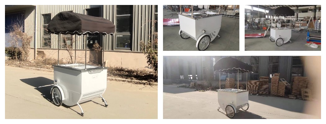 NO MORE DRY ICE
The small ice cream push cart has a freezer with a large refrigeration room for all types of ice cream $2,100 
Strong stainless steel frame, long service life
Customization is available.
etofoodcarts.com/food-cart/ice-…
#icecreamcart
#foodcart
#gelatocart
#foodpushcart