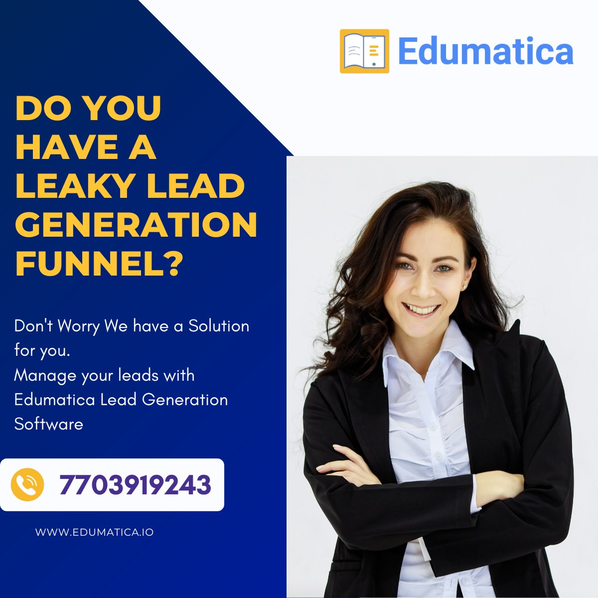 Edumatica_io's tweet photo. Stop the leaks in your lead generation campaigns before potential customers call your competitors. Visit Edumatica and get a solution for your problem. Visit
https://t.co/5ZsbvcEJYy
and book your free demo.
Or Call at 7703919243
#education #edumatica #engineering #erp #obe https://t.co/pAf96ihpg5