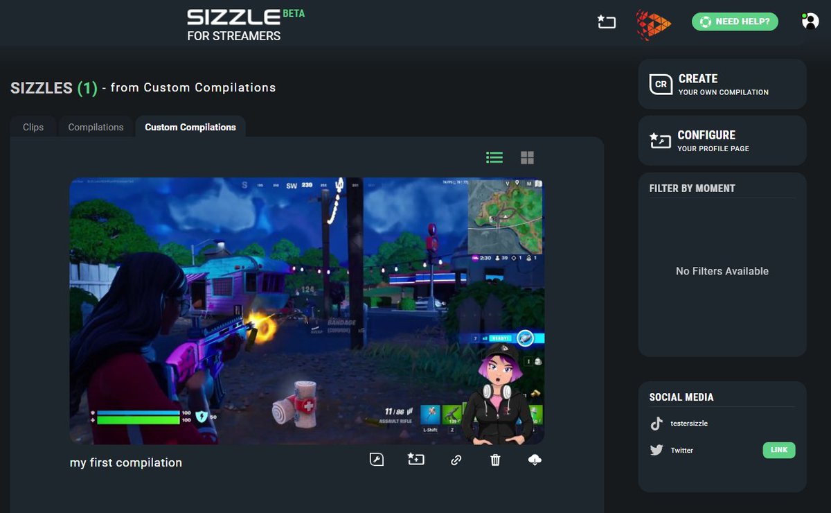 Sizzle.GG - Automatic Highlights For Streams tweet media