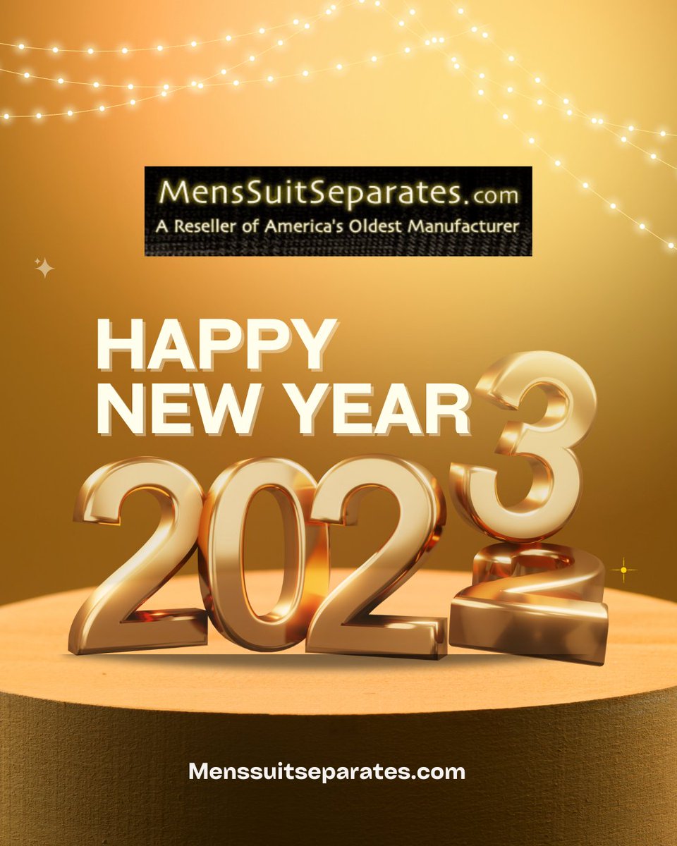 Every end marks a new beginning. Keep your spirits and determination unshaken, and you shall always walk the glory road. With courage, faith, and great effort, you shall achieve everything you desire. I wish you a #HappyNewYear 2023!
menssuitseparates.com
#HappyNewYear2023