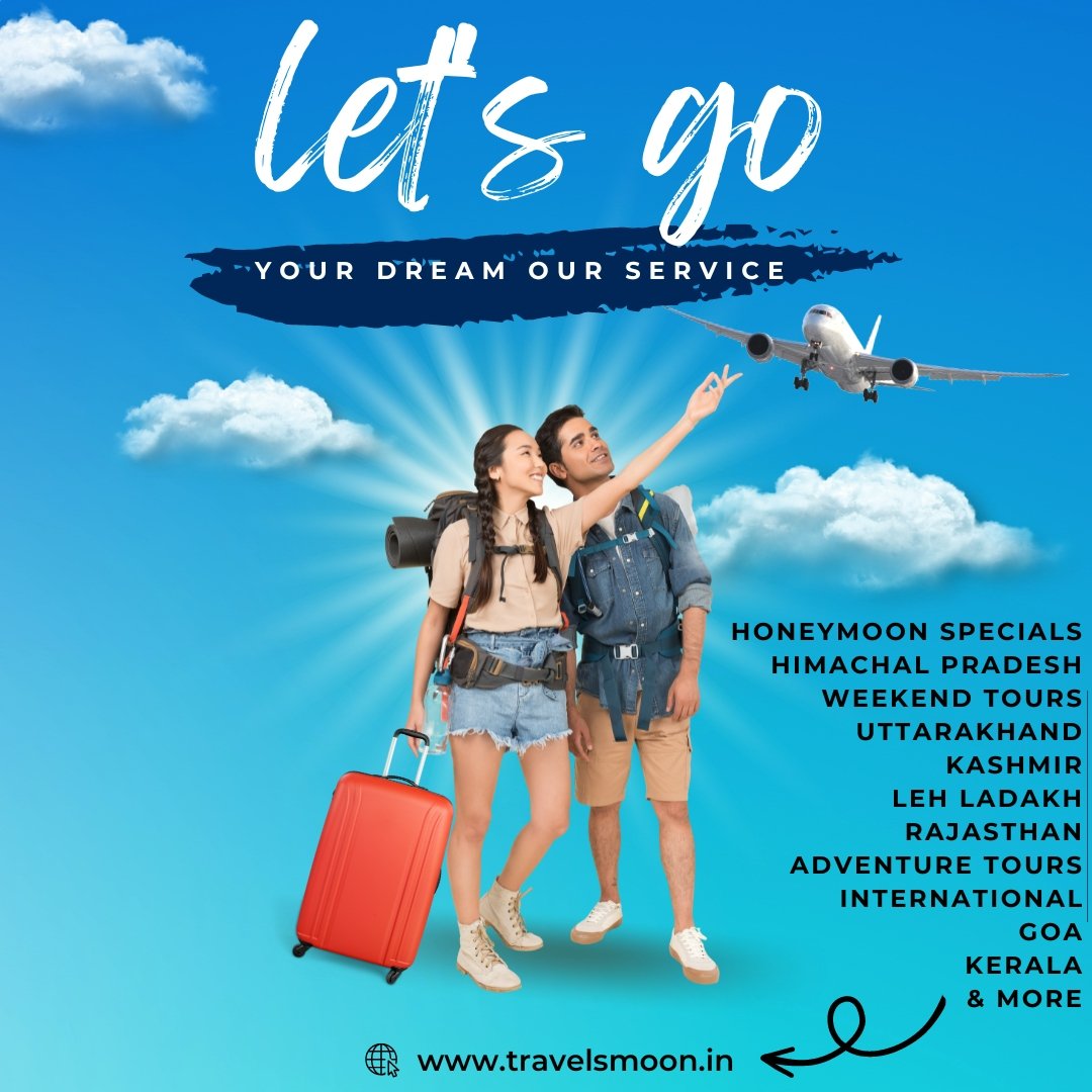 TravelsMoon's tweet photo. Look no further if you're looking for a #touragency that specializes in #Manali, #Honeymoon, or #Internationaltours. Book @ @TravelsMoon, and we can help you plan your next vacation with ease. 

✅https://t.co/yt5aGk0bs9 

#tourpackages #travel #tourism #tour #tours #travelagency https://t.co/MxMncCR8cn