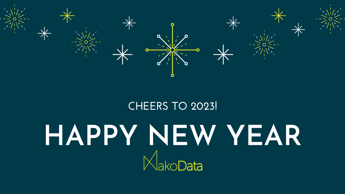 Makodata's tweet photo. Wishing you a happy and healthy New Year from all the MakoData team! https://t.co/94emidXSLQ