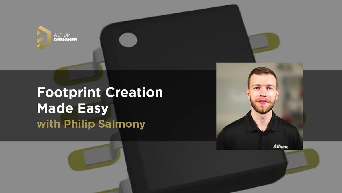 altium_it's tweet photo. Scopri come creare facilmente i footprint dei componenti utilizzando la procedura guidata "IPC Compliant Footprint" integrata in Altium Designer. https://t.co/Rb5BcTxGge https://t.co/IzxJUS1GaP