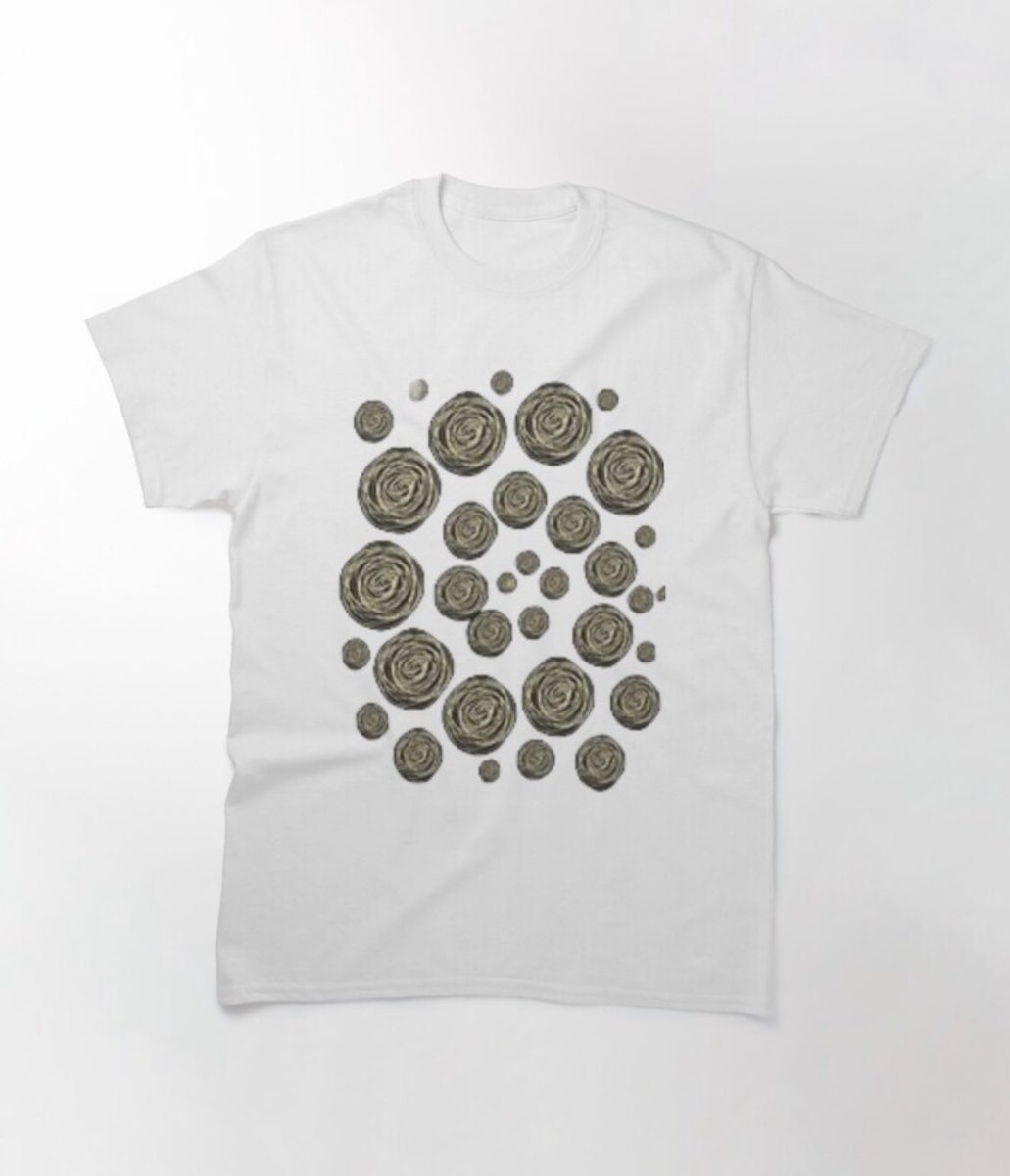 Classic T-Shirt #redbubble #rmdscreations #teesdesign #spirals #prettysimple #simple #dots #circles