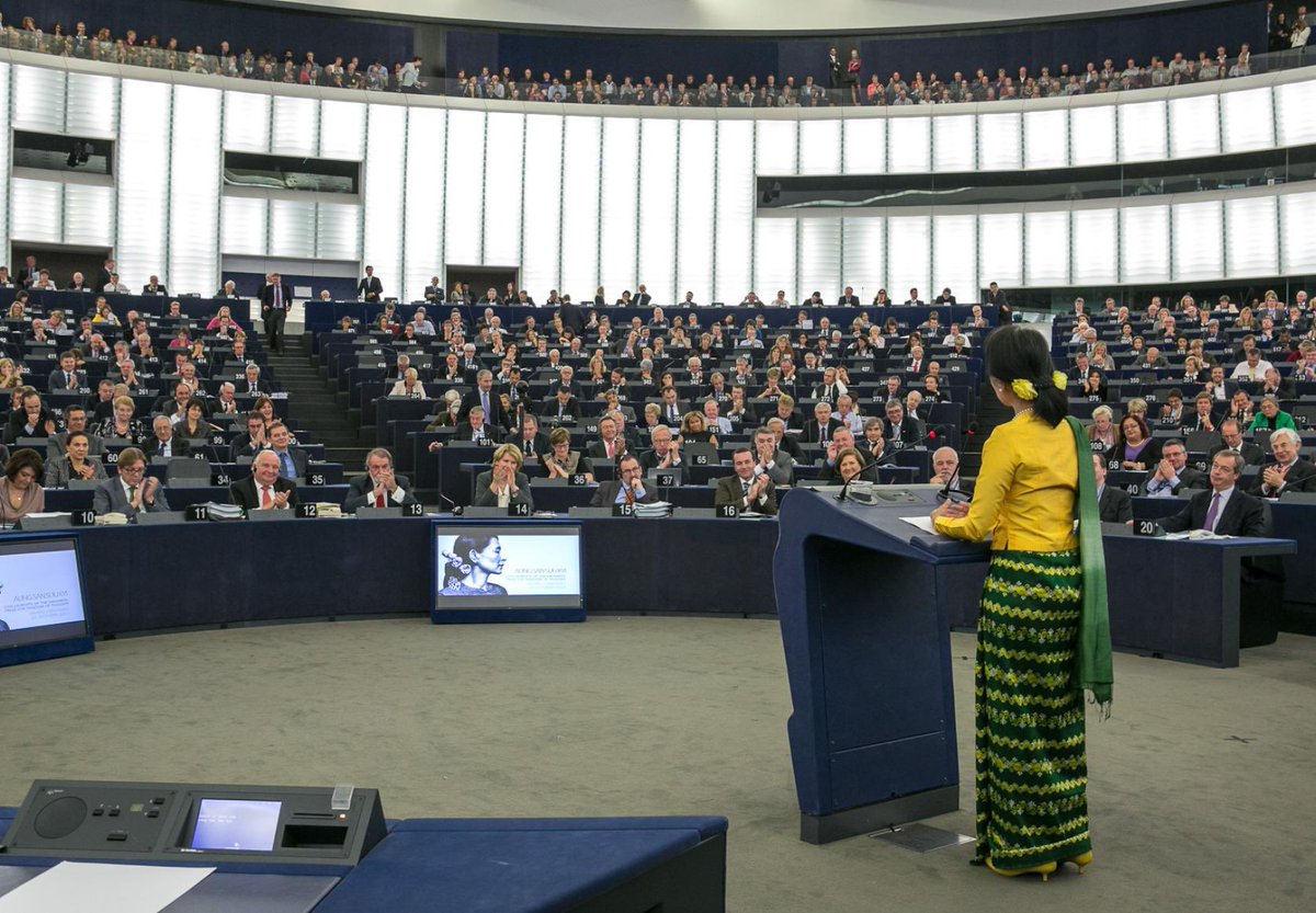 EPinASEAN's tweet photo. Aung San Suu Kyi has just been sentenced to a further seven years in prison, taking her overall jail time to 33 years, @Europarl_EN called various times for her release, for the cessation of all violence and for a path back to democracy in #Myanmar 🇲🇲 https://t.co/ipjOgvxkFT