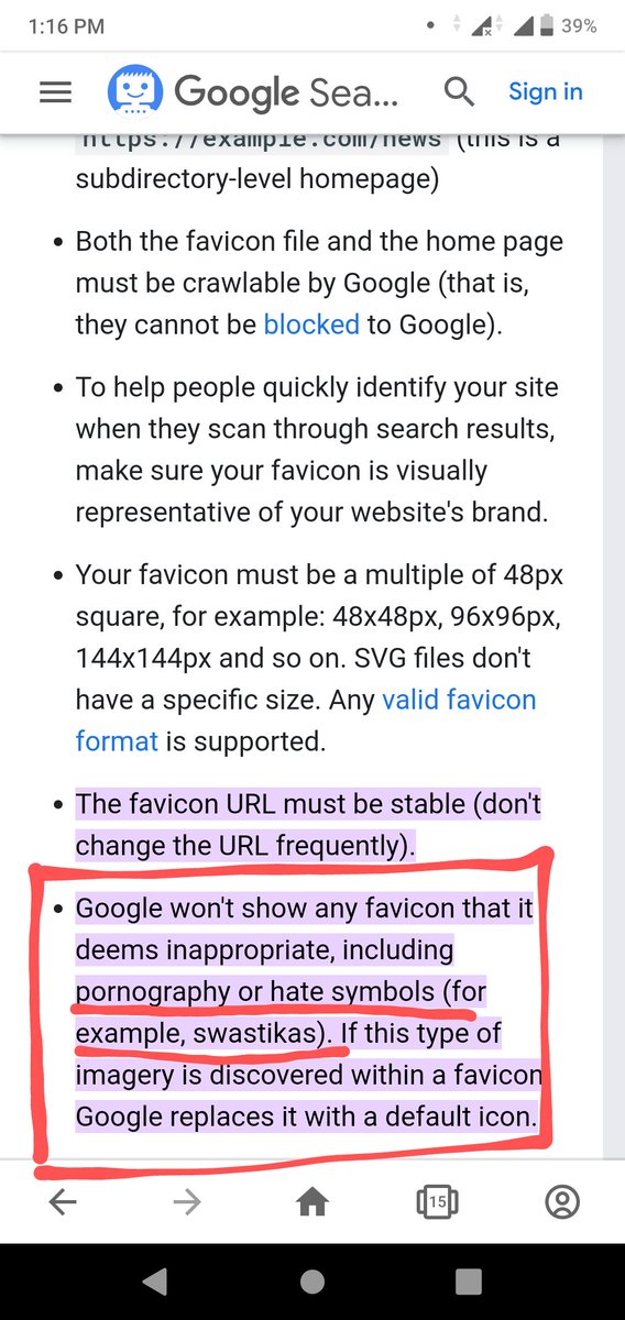 CyberYoddha's tweet photo. Was searching for my site's favicon dimensions and look what i found on Google Developer's official page
Do you consider SWASTIKA as Hate Symbol?
Source: https://t.co/TH24CNchKb
@GoogleIndia @AskAnshul @MIB_India @HMOIndia @AshwiniSahaya @AmanChopra_ https://t.co/sNN4CXmKqU