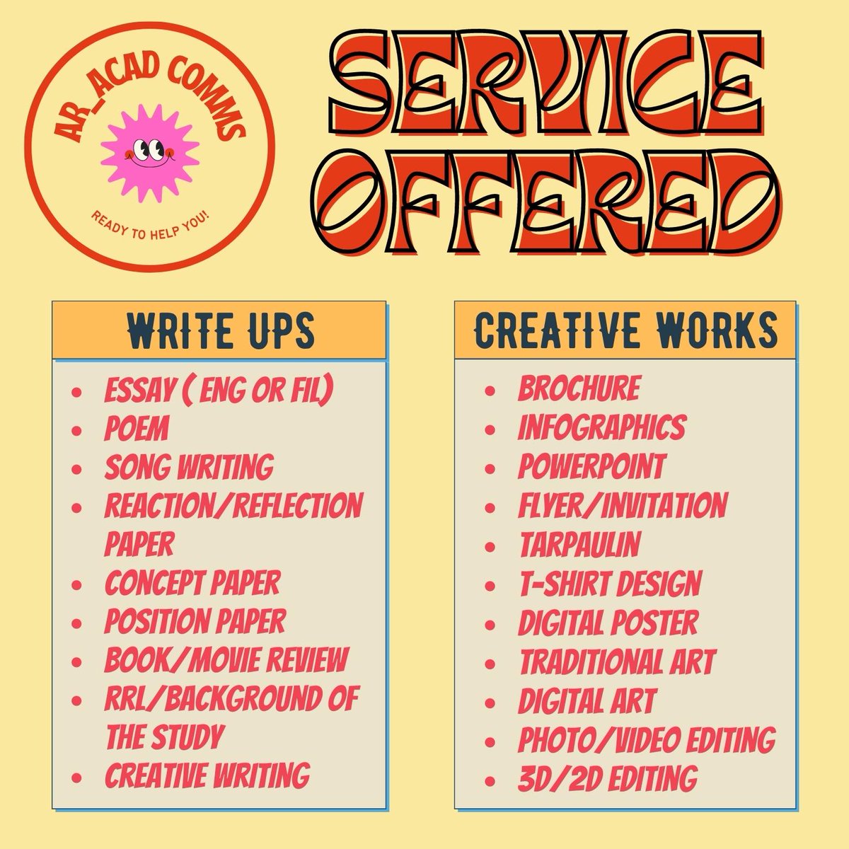 OPEN 🟢 | Ar AcadComms (@acad_ar) / Posts / X