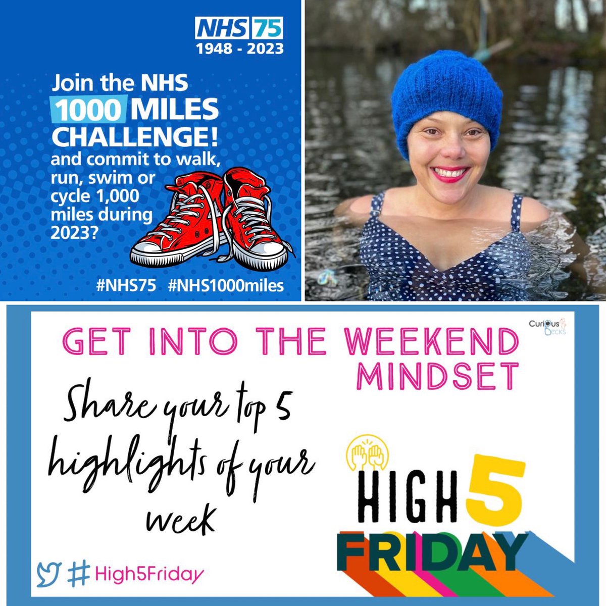 bsummerhayes's tweet photo. #High5Friday  
1. Fun Family Christmas 
2. Fab 27/12 @enherts team @angelagriggs @jadey31211303 
3. Coaching with @joan_myers 
4. Cold water dipping 🥶 #Time4Me #Headspace 
5. Pledging to be part of the 2023 #1000miles #NHS75 challenge @alimully @KathEvans2 https://t.co/SIQREyohgi