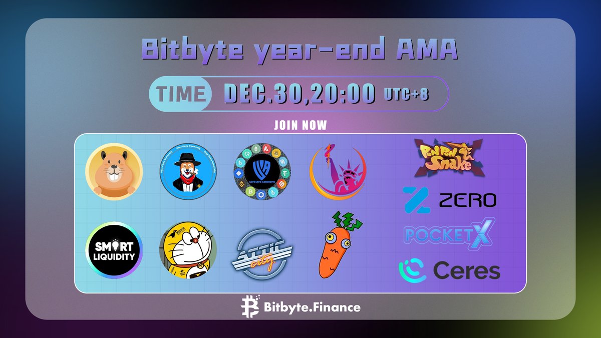 BitByte Official (@bitbyte_finance) on Twitter photo 🎊 <a href="/Bitbyte_Finance/">BitByte Official</a> year-end #AMA is about to start🎊
set reminder👉🔗:x.com/i/spaces/1ynJO…
📅 December 30, 2022
⏰ 20:00 (UTC++8)
📍 Twitter space 🎊 <a href="/Bitbyte_Finance/">BitByte Official</a> year-end #AMA is about to start🎊
set reminder👉🔗:x.com/i/spaces/1ynJO…
📅 December 30, 2022
⏰ 20:00 (UTC++8)
📍 Twitter space