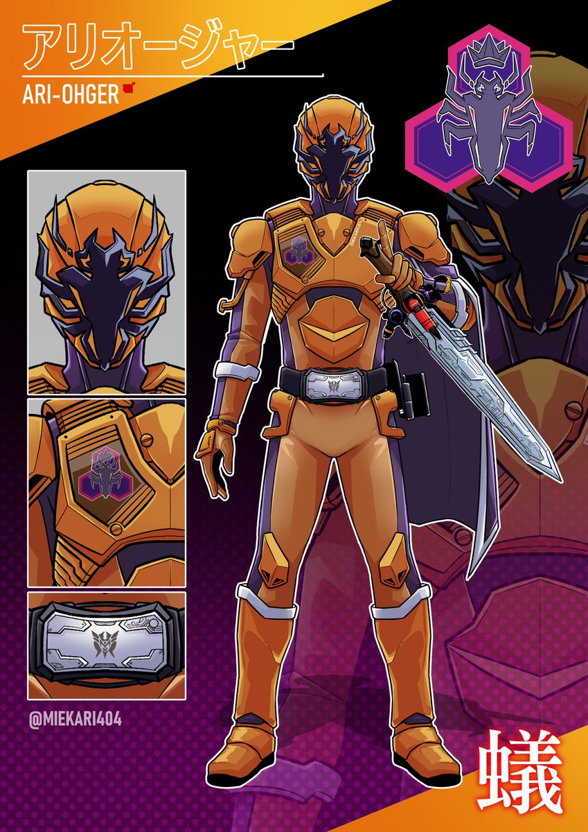 Ari-Ohger designing my own sentai for king-ohger, his design based