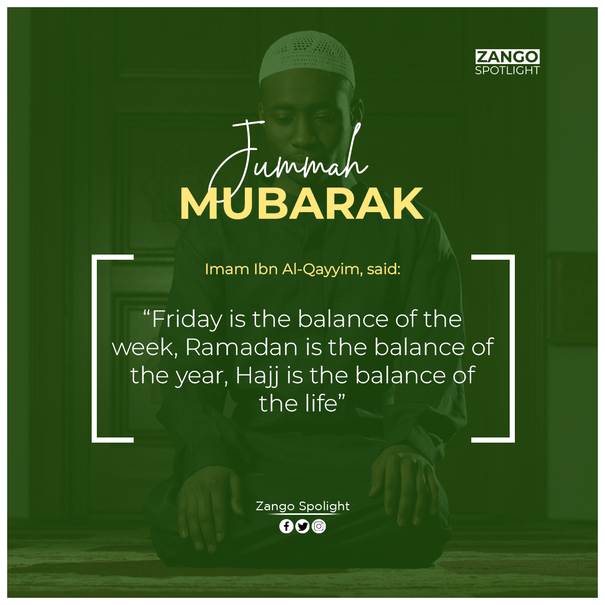 ZangoSpotlight's tweet photo. May Allah accept our Ibaadat.

#JummahMubarak | #FridayReminder | #Zango https://t.co/iAPmlUw5yH