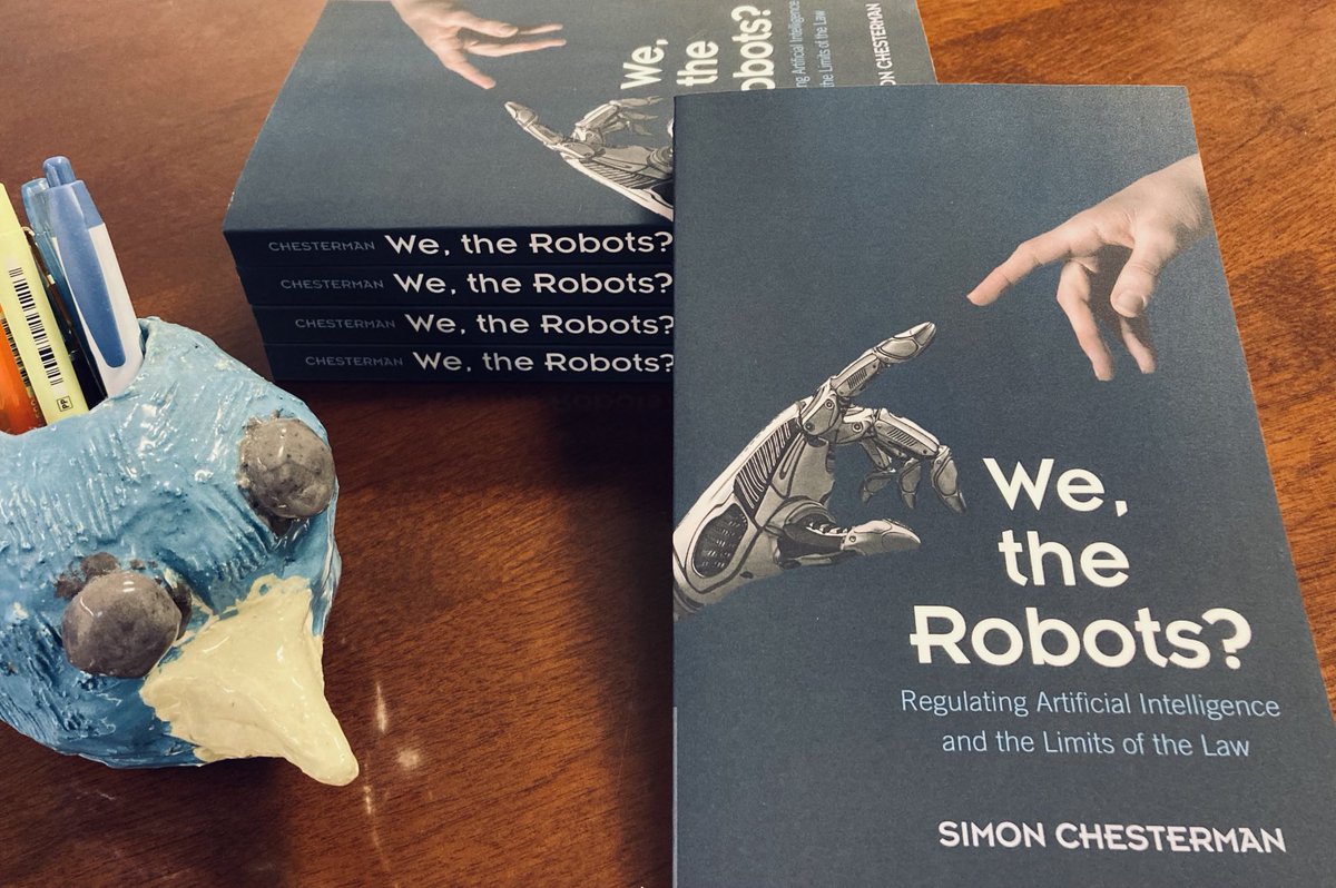 ProfChesterman's tweet photo. Now in paperback! (Sculpture not included.) #WeTheRobots https://t.co/ZsyAAIAO4R https://t.co/WoZR4pIqda