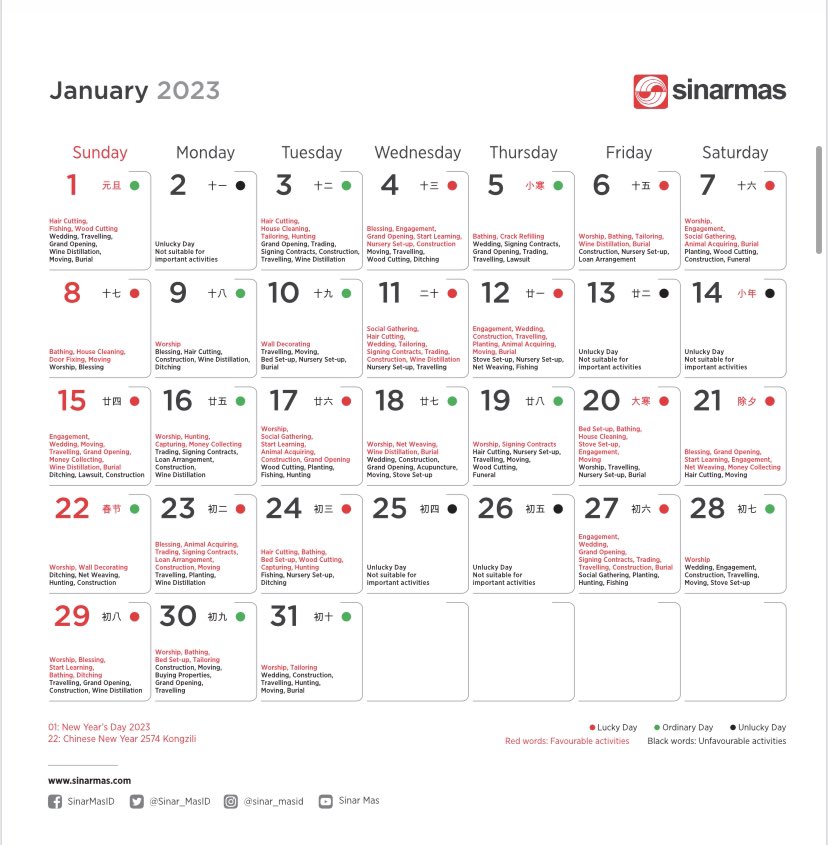 hrdbacot's tweet photo. Cek cek tanggal last day, joint date, tanggal ngadain kick off meeting di Q1 pake kalender sinarmas. https://t.co/Bl24MYhMoL