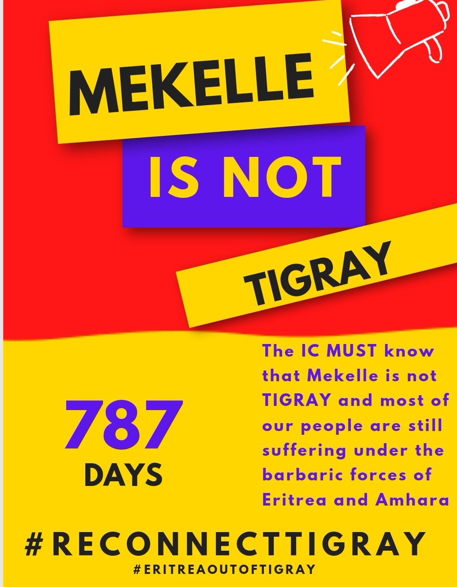 ማራኪት ጓልቶም ጀጋኑ TDF (@tdf93419900) on Twitter photo Dear: <a href="/POTUS/">President Donald J. Trump</a> <a href="/UhuruKE/">Uhuru Kenyatta Commentary</a>
It's good to hear that Ambassadors from 32 countries visited Mekelle, But, it MUST be clear that Mekelle is not TIGRAY and most of the people of Tigray are still suffering under the barbaric forces of 🇪🇷 and Amhara.
#ReconnectTigray
#EritreaOutOfTigray @F93 Dear: <a href="/POTUS/">President Donald J. Trump</a> <a href="/UhuruKE/">Uhuru Kenyatta Commentary</a>
It's good to hear that Ambassadors from 32 countries visited Mekelle, But, it MUST be clear that Mekelle is not TIGRAY and most of the people of Tigray are still suffering under the barbaric forces of 🇪🇷 and Amhara.
#ReconnectTigray
#EritreaOutOfTigray @F93