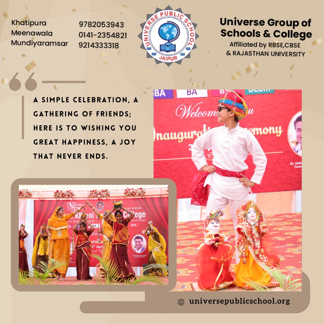 UPSJaipur's tweet photo. The trends, fashion and events all play a key part in how we live our present lives, and will mark how we will be remembered in the future.

Visit - https://t.co/iZCltmUDZn
Call us - +91-9214333318, 9116664626, 9782053943

#universepublicschool #UPS #events #education #school https://t.co/vCaLHbLJkP