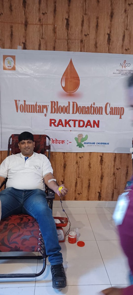 jhswabhiman's tweet photo. Voluntary Blood Donation Camp being organized today #Jharkhandswabhiman today.

@HemantSorenJMM 
@BannaGupta76 
@NACOINDIA 
@JharkhandAids 
@HLTH_JHARKHAND 
@dr_bhakat 
@satyabokaro 
@Nihal7701 
@RadioCityShanvi https://t.co/Pe9tQZDR8I