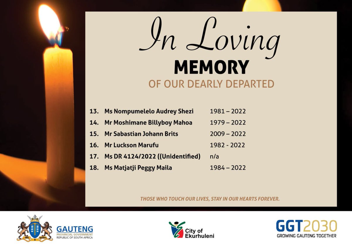 In loving memory of our dearly departed 🕊️🕊️🕊️#BoksburgMemorial