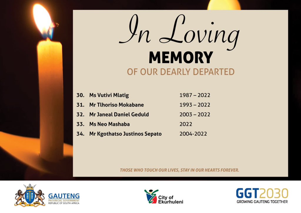 In loving memory of our dearly departed 🕊️🕊️🕊️#BoksburgMemorial