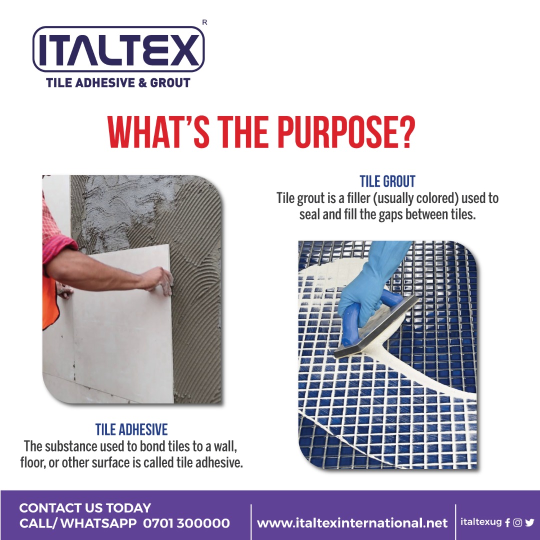 Yesterday we talked about how tile adhesive and tile grout are different building materials. Today we are sharing the purpose for each one of them.

#Italtex #TileGrout #TileAdhesive
#BuildingMaterials