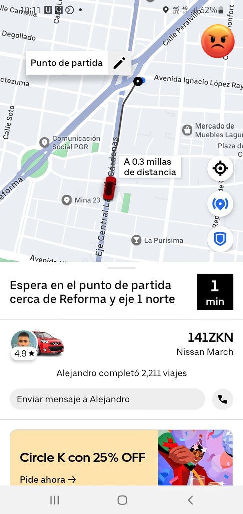 Cezar_Acha's tweet photo. Quiero hacer un llamado d atención a los usuarios de @Uber_MEX q este conductor dijo q no le pagué el viaje cosa q SI sucedió, lo reporté con #UberMX y no me pueden resolver, desde hoy desinstalo esta app xq son puros problemas 😡 SIEMPRE REVISEN QUE EL CONDUCTOR PONGA SU PAGO https://t.co/xl3PdjpVQS