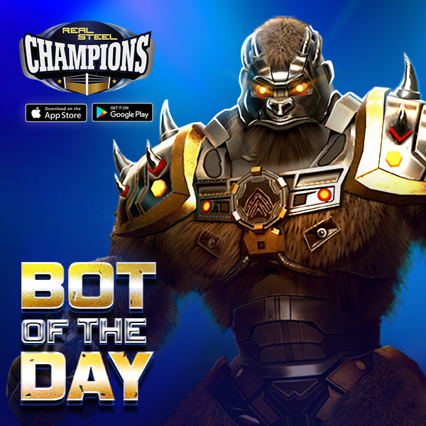 Here is your chance to get The Congo King. Download Real Steel Champions: bit.ly/RSCGAME #robotgames #mobilegames #androidgames #freegames #actiongames #fightinggames #iosgames #holidayoffer #christmasoffer