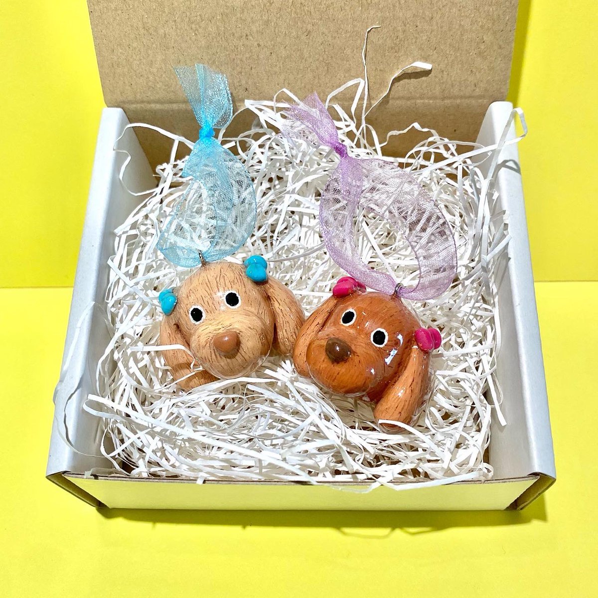 AliceBijoud's tweet photo. オーダーで作らせて頂いためろでぃーとそらのオーナメント🐶💕

こちらはミニオーナメントとしてご依頼頂きました💝

プレゼント用ということで喜んでもらえる事を願っています💫
ありがとうございました🫶🏻 https://t.co/62cNujTXB4