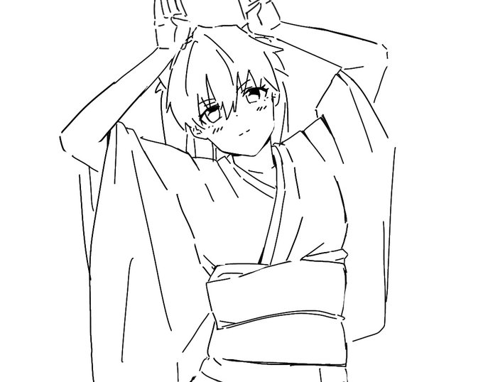 年越しイラスト下書き中✏️ 