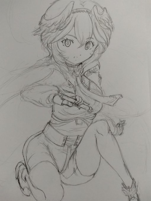 緩急をつけて、
描き込みはある程度のところまでにして色を置いて、
後でレタッチする感じがよいか 