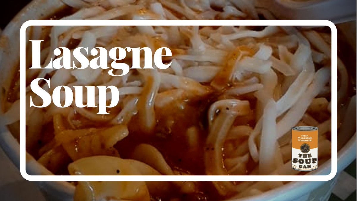 It's a virtual meal in a bowl, it's our Lasagne Soup! Egg noodles, ground beef, tomato, garlic, onion in a roasted tomato broth topped with melted jack cheddar. Lunch just got REAL.

#bayofquinte #napanee #quinte #lunch #dinner #thesoupcannapanee