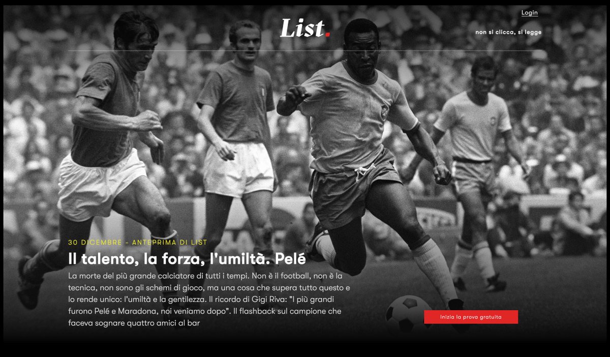 ⚽️ 🇧🇷 Il talento, la forza, l'umiltà. Pelé

Leggi #List newslist.it