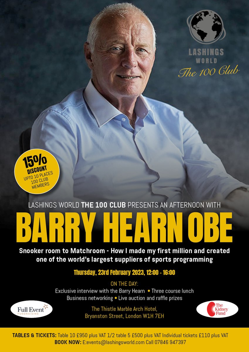 LashingsWorldXI's tweet photo. The countdown to our first event of the year begins! 🎤

#events #wearelashings #cricket #boxing #football #barryhearn #uniqueevents #CricketTwitter #cricketzone #2023events #london #londonlife https://t.co/GSt1rZXW4Z