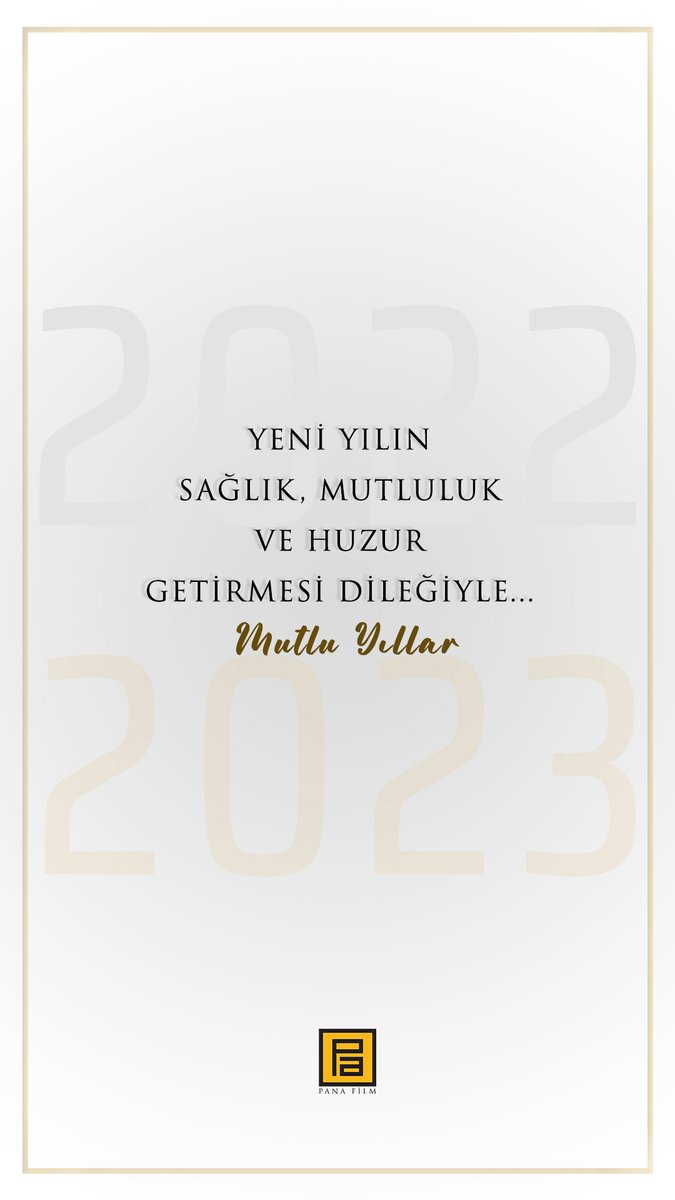 Yeni yılın sağlık, mutluluk ve huzur getirmesi dileğiyle...

Mutlu Yıllar

#2023